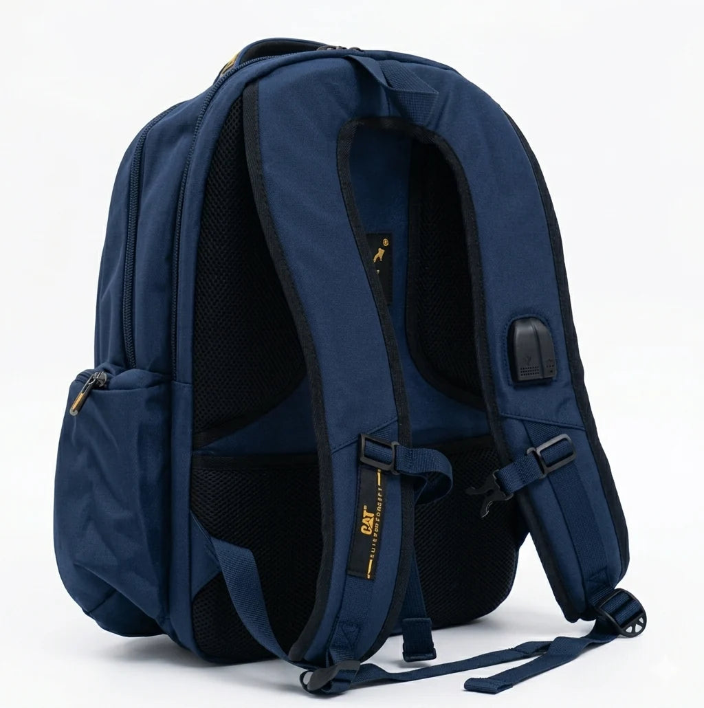 Caterpillar 15.6″ Business Travel Laptop Backpack with USB Port, AUX Cable & Rain Cover – Model 9446A#-19