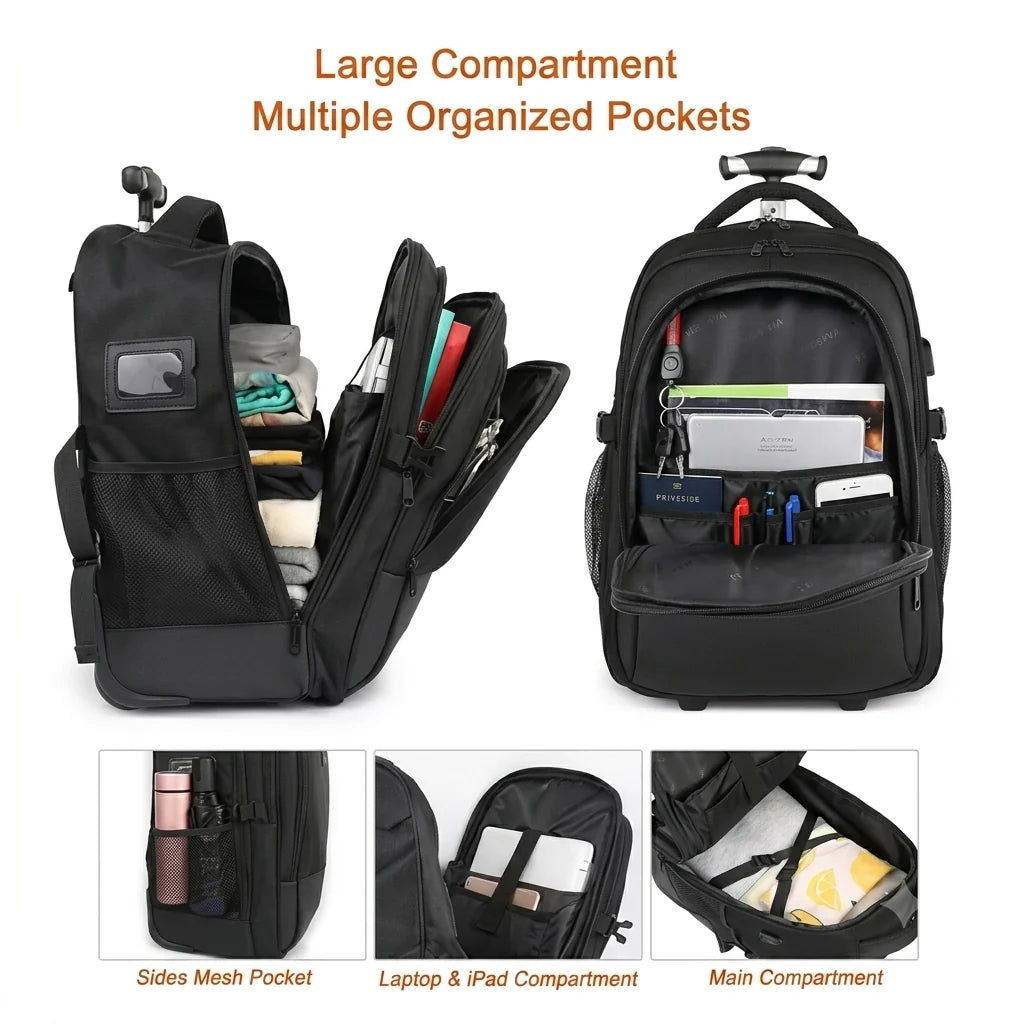 YOREPEK Travel Backpack 45L with USB Charging Port | Carry-On Business Backpack for 15.6" Laptop without Trolley