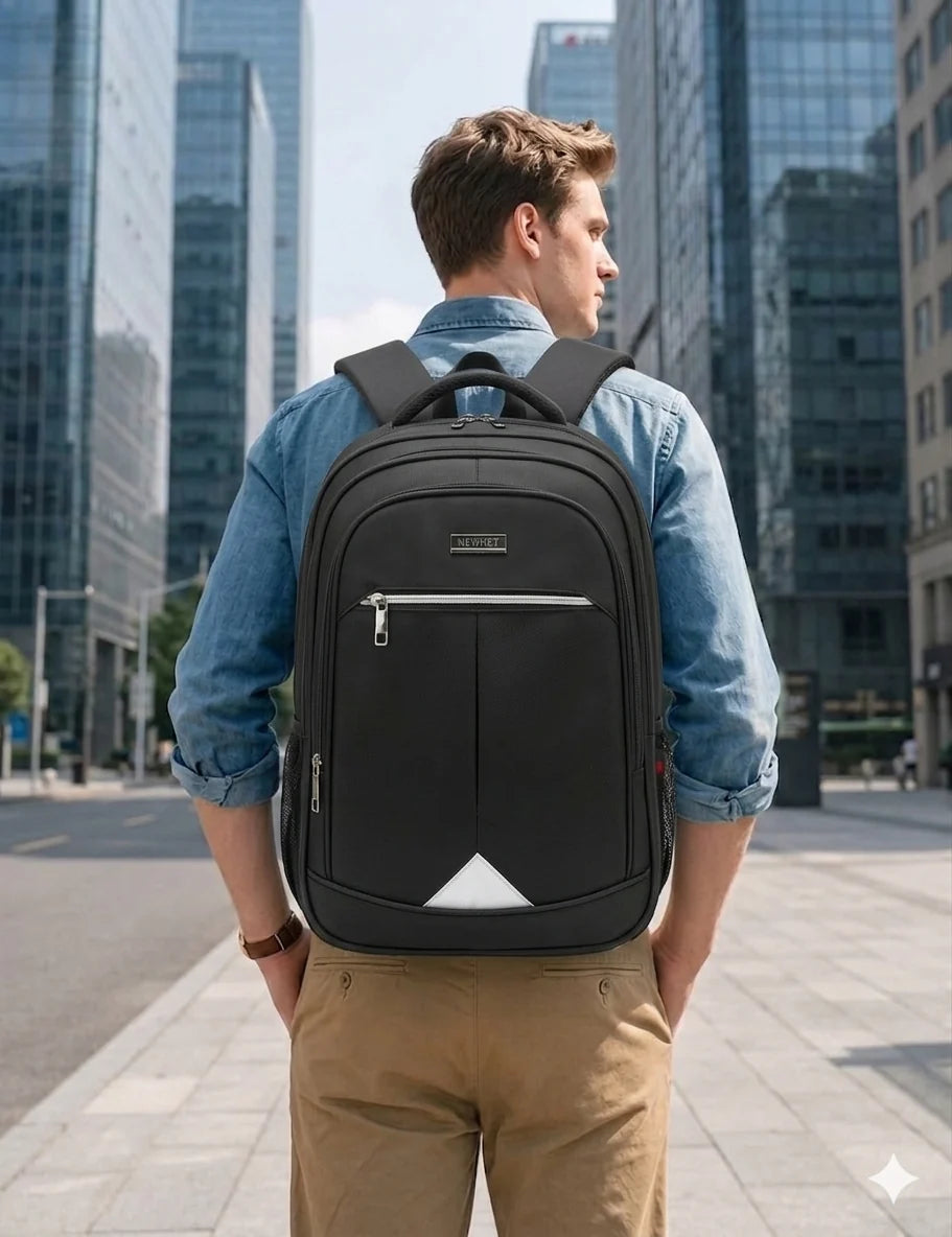 17.3" School & College Backpack Water Proof – Premium Oxford Polyester Laptop Bag with Ergonomic Design