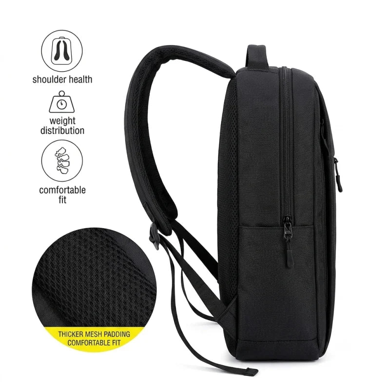 Basic Laptop Backpack – Water Resistant Nylon, 15.6" Laptop Compatible