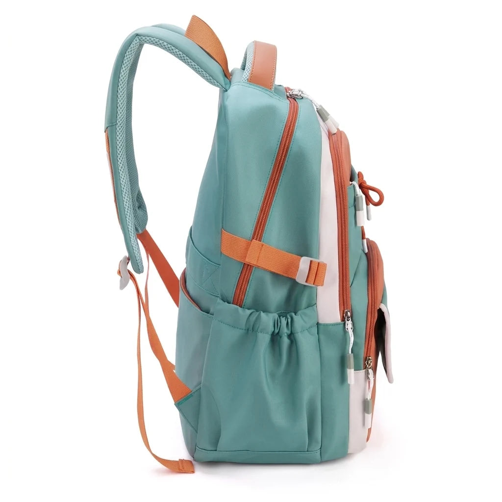 Octanauts Zenvy Cute Waterproof Large Capacity School Backpack for Girls – Multi-Compartment Laptop Travel Bag (15.6”)