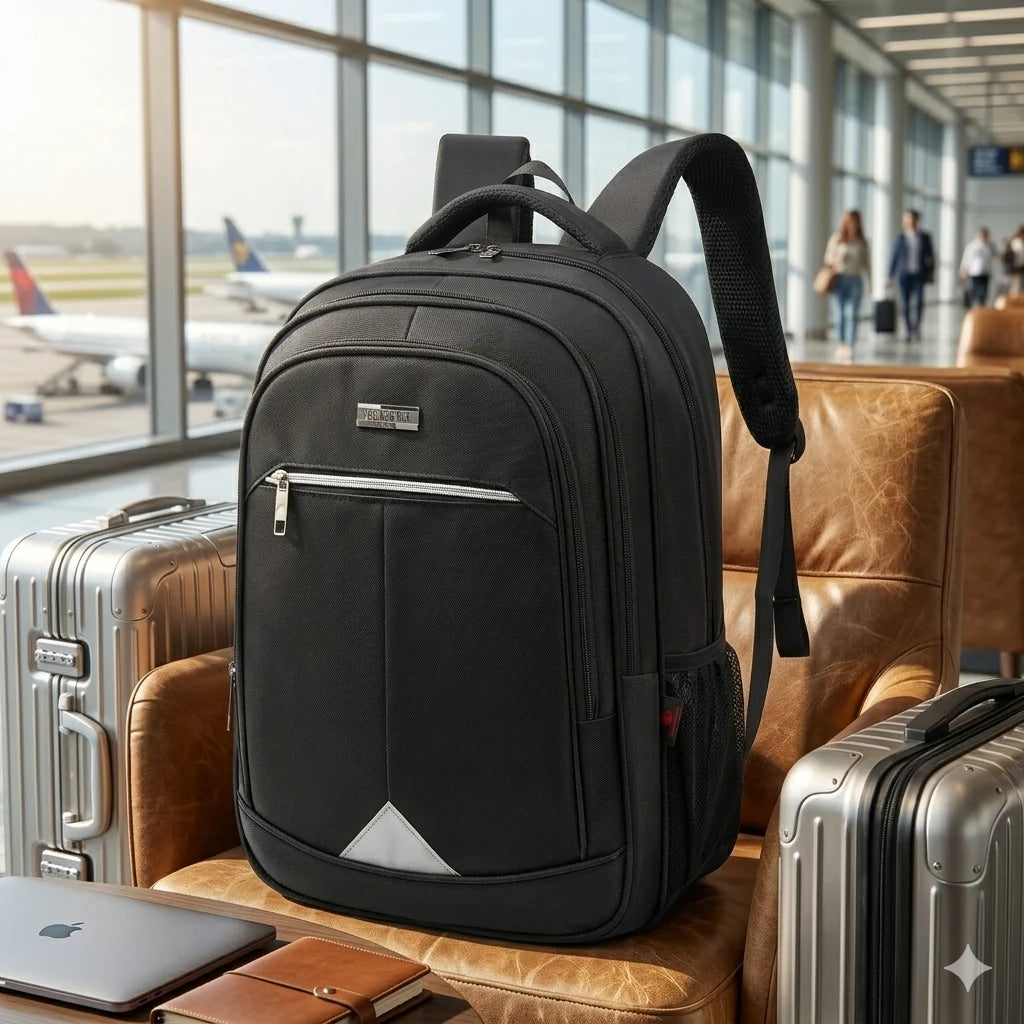 17.3" School & College Backpack Water Proof – Premium Oxford Polyester Laptop Bag with Ergonomic Design