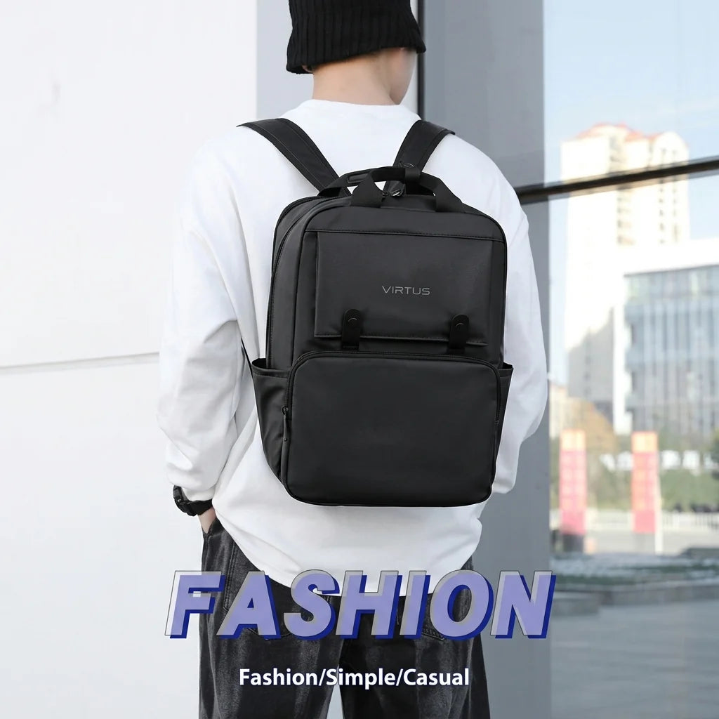 VIRTUS Casual Unisex Fashion Backpack for Teenagers | 15" Laptop Compatible | Water Resistant