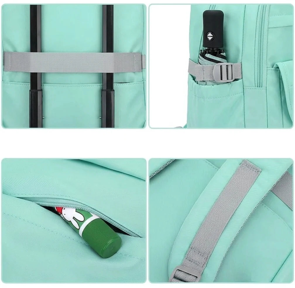 MintWay Comfortable Lightweight Green Backpack for Girls & Teens | Daily Travel & School Use