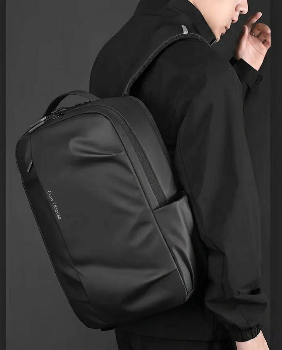 CK Fashion Backpack Grey | Nylon Leatherette | Waterproof | 17" Laptop Compatible | Unisex Daypack