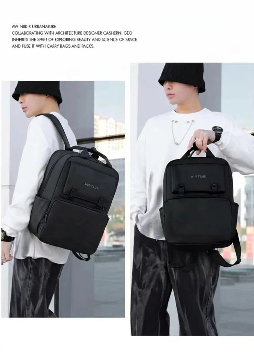 VIRTUS Casual Unisex Fashion Backpack for Teenagers | 15" Laptop Compatible | Water Resistant