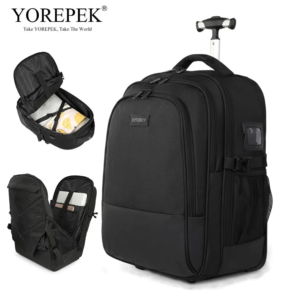 YOREPEK Travel Backpack 45L with USB Charging Port | Carry-On Business Backpack for 15.6" Laptop without Trolley