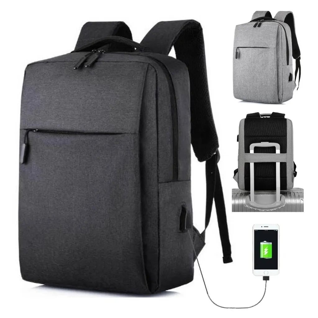 UrbanPro 15 Laptop Backpack USB Port | Water-Resistant | Trolley Strap | Extra Soft Padding