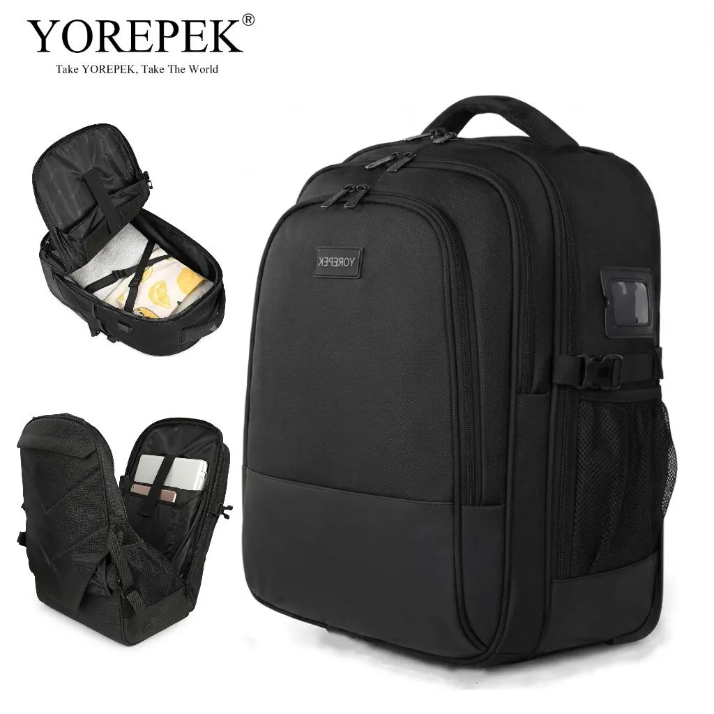 YOREPEK Travel Backpack 45L with USB Charging Port | Carry-On Business Backpack for 15.6" Laptop without Trolley