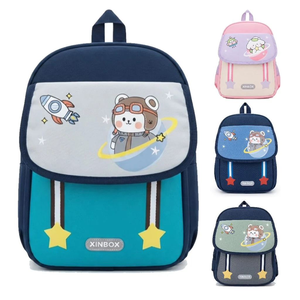 XINBOX Two Star Kids Imported School Bag for Class KG, Nursery, Prep
