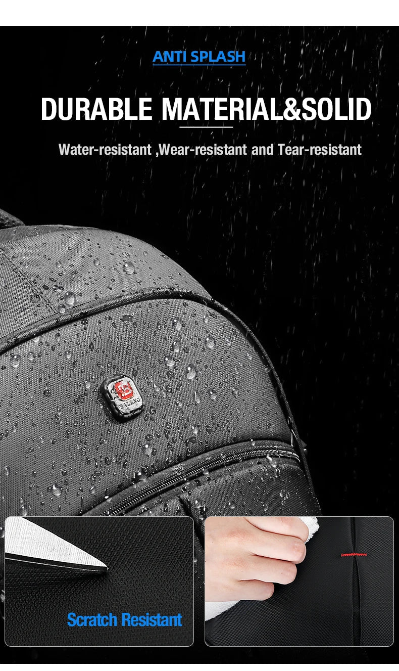 BALANG Expandable Travel Backpack Laptop 17″  Large Size | Waterproof Travel & Business Bag with USB Port, 30LCapacity