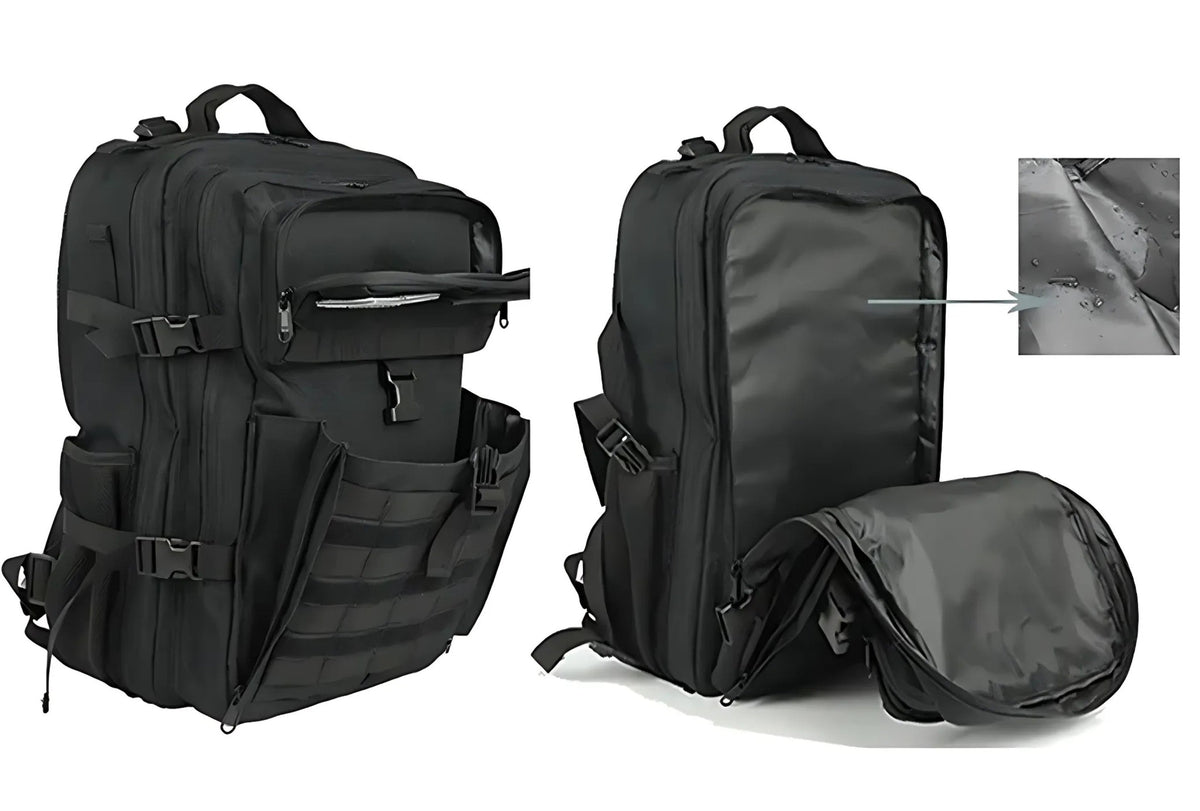 GearX 45L Tactical Outdoor Backpack – Military, Hiking, Trekking & Gym Bag | Black