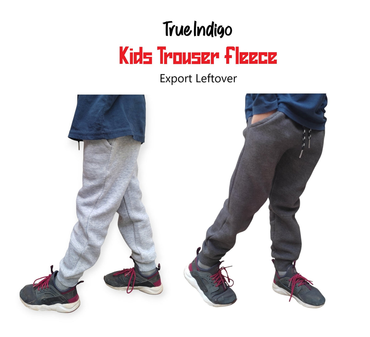 True Indigo Kids Winter Trouser – Export Quality | Fleece | Unisex | Warm & Comfortable | Sizes 2 to 14 Years
