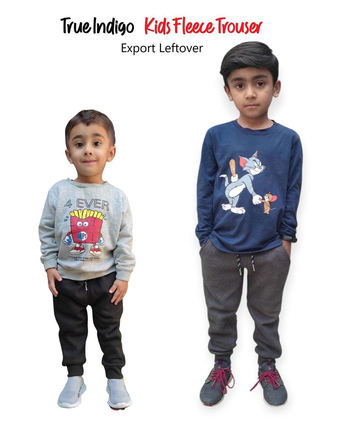 True Indigo Kids Winter Trouser – Export Quality | Fleece | Unisex | Warm & Comfortable | Sizes 2 to 14 Years