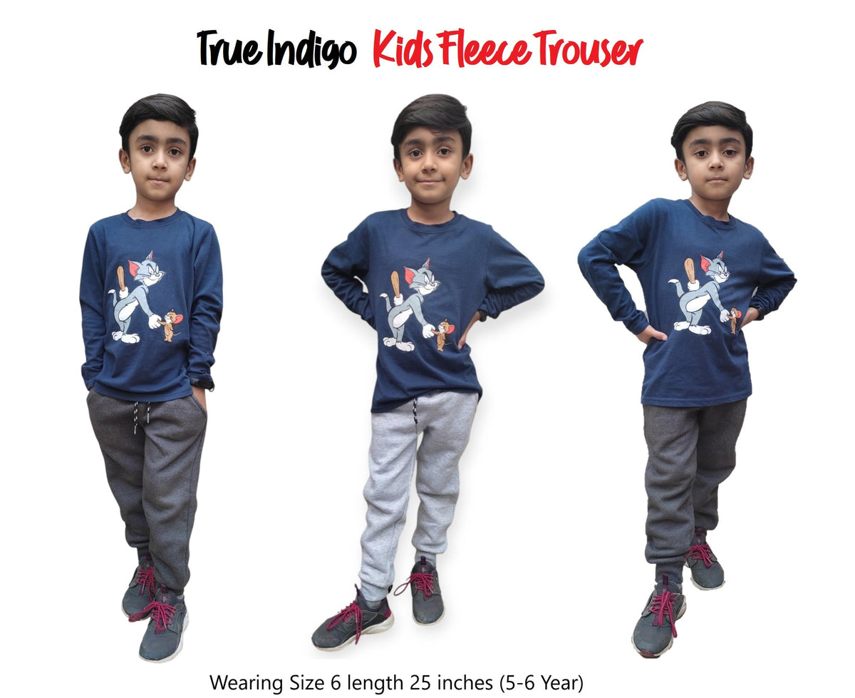 True Indigo Kids Winter Trouser – Export Quality | Fleece | Unisex | Warm & Comfortable | Sizes 2 to 14 Years
