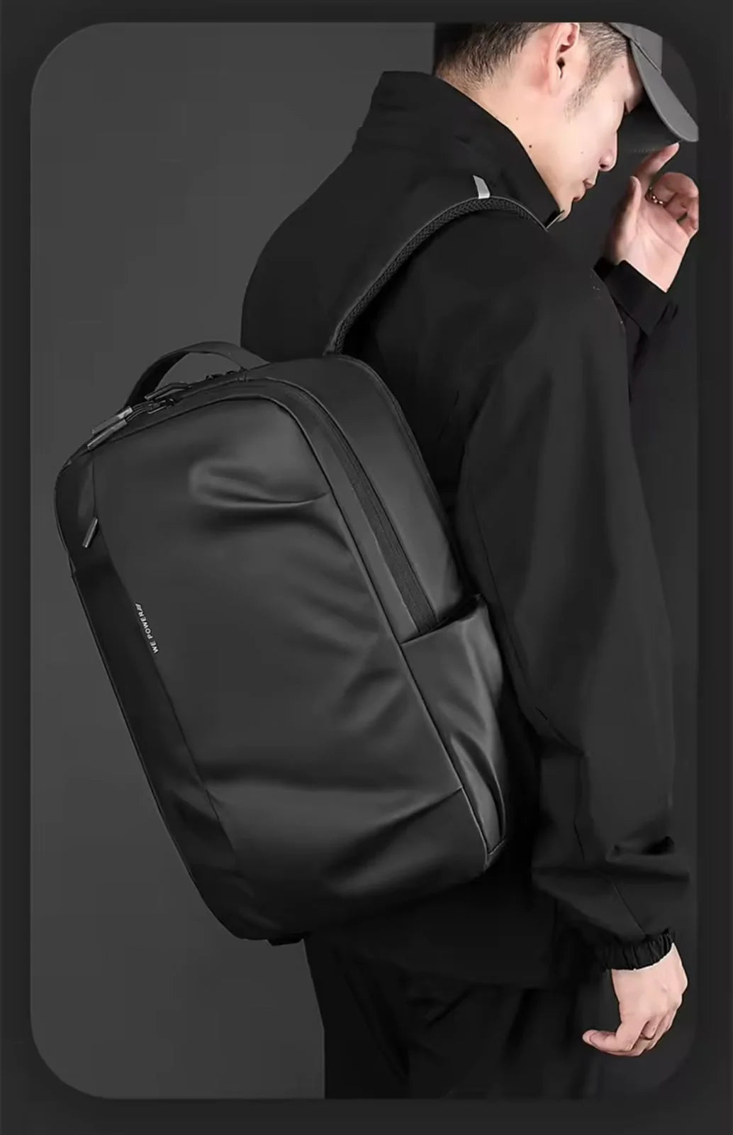 CK Fashion Backpack Grey | Nylon Leatherette | Waterproof | 17" Laptop Compatible | Unisex Daypack