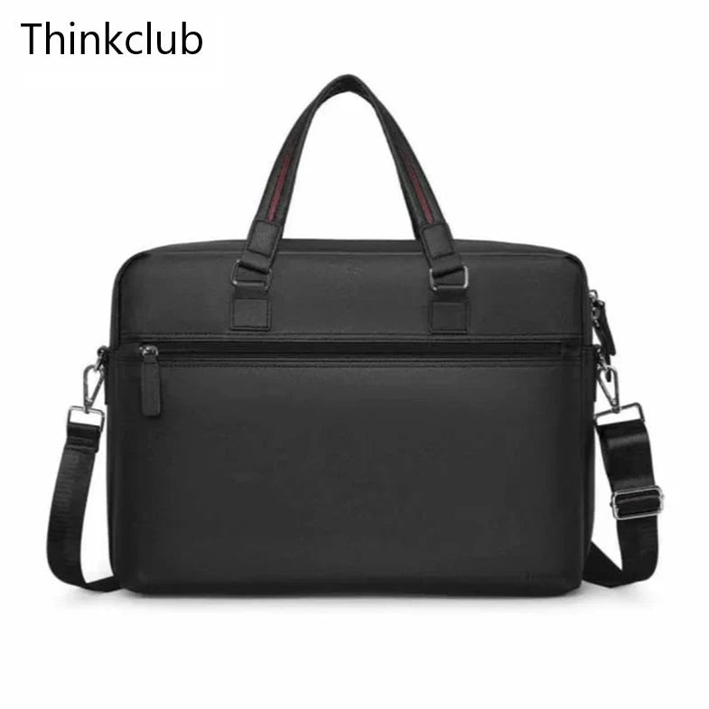 ThinkClub T310 15.6" Laptop Bag – Leatherette Briefcase with Shoulder Strap (Black)