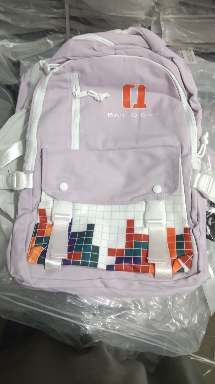 Block Design Junior & High School Large Backpack for Girls – Lightweight Waterproof School, College & University Bag with 15.6” Laptop Sleeve (Purple)