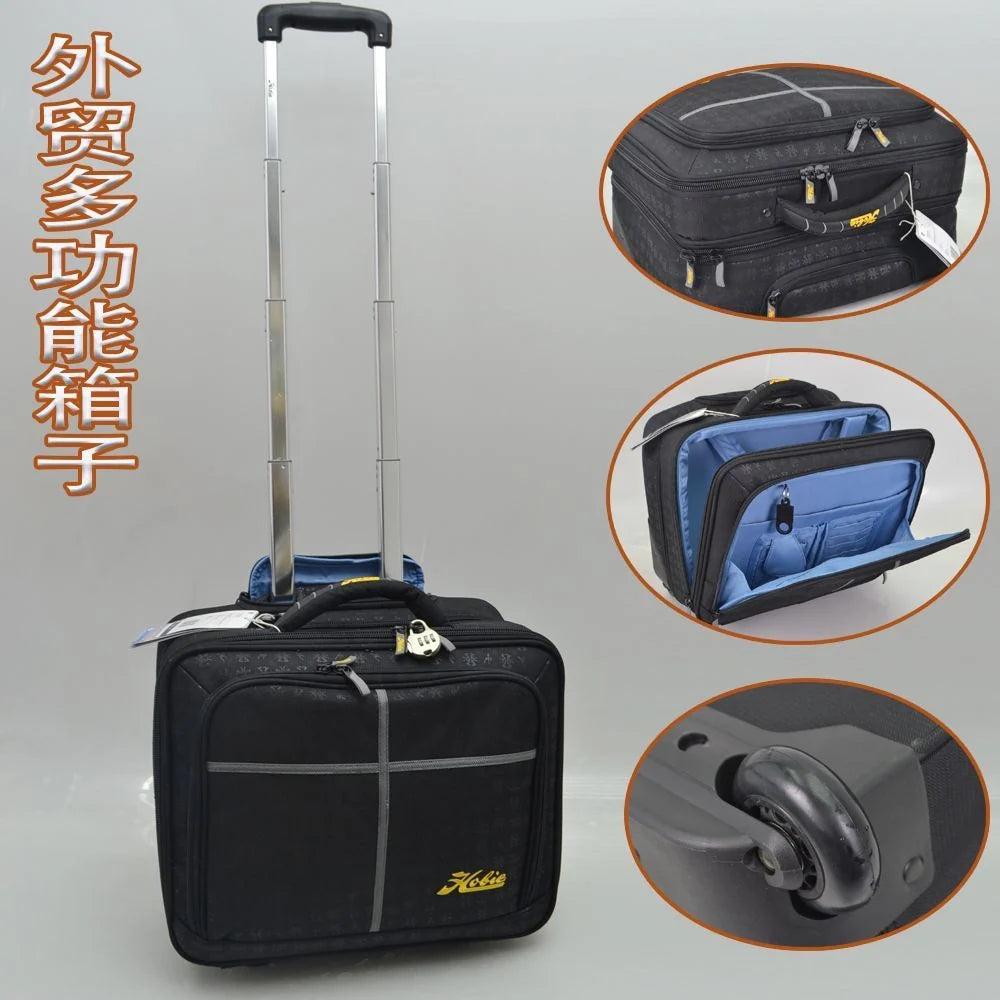Hobie Pilot Cabin Suitcase - Trolley Bag with Laptop Compartment & TSA Lock
