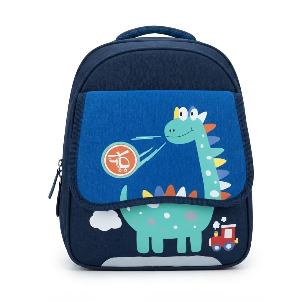 Cartoon Dino Kids Imported School Bag Imported For KG, Nursery, One Class