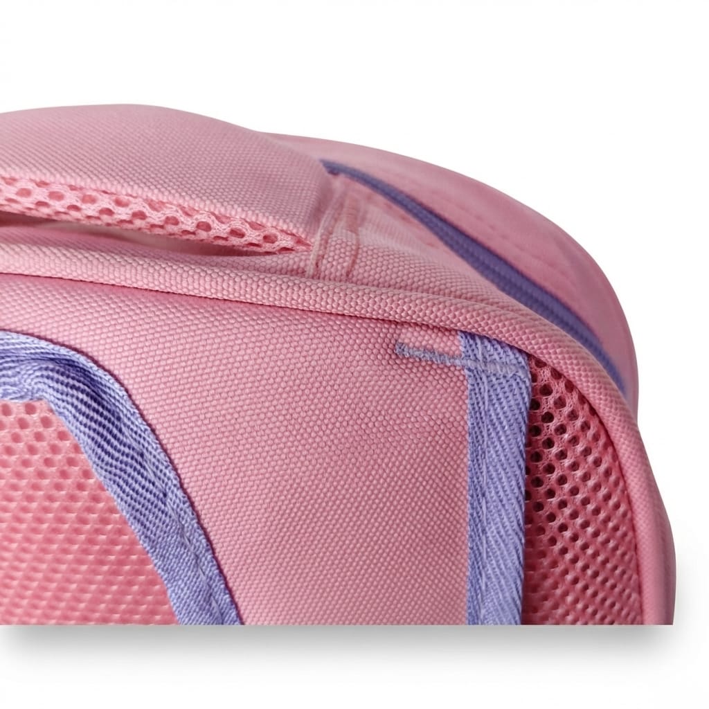 Cute Cat Kids School Bag – Imported, Pink & Lilac – KG, Nursery & Class 1