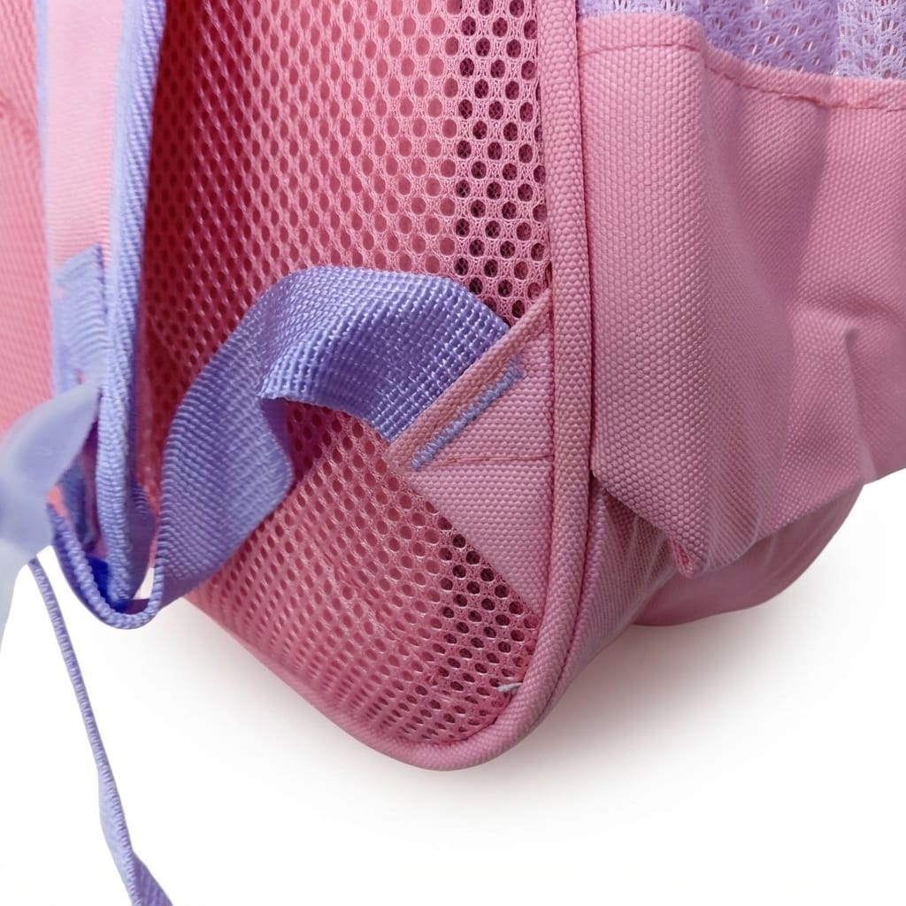 Cute Cat Kids School Bag – Imported, Pink & Lilac – KG, Nursery & Class 1