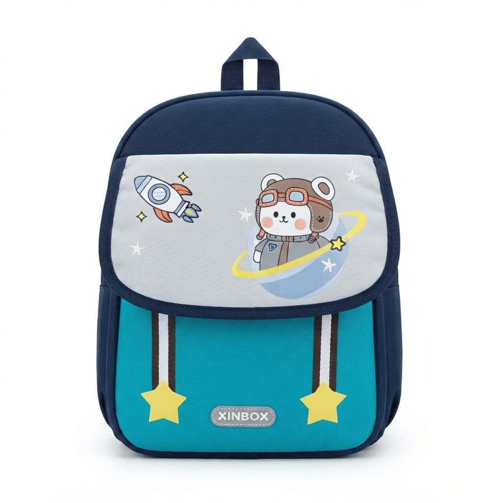 XINBOX Two Star Kids Imported School Bag for Class KG, Nursery, Prep