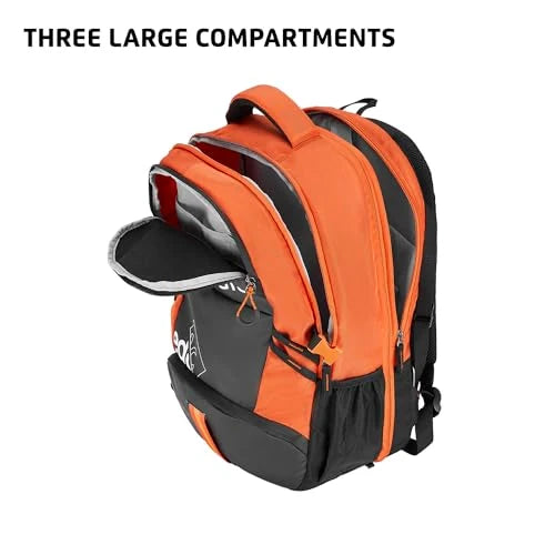 Safari Grande 43L Expandable Travel Laptop Backpack – 17″ Laptop, 3 Compartments, Compression Straps, Bottle Holder | Brick Red