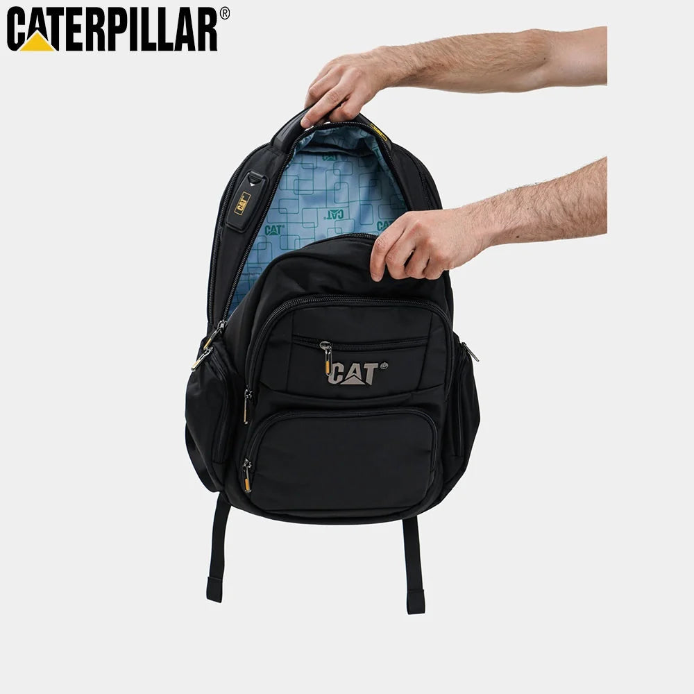 Caterpillar 15.6″ Business Travel Laptop Backpack with USB Port, AUX Cable & Rain Cover – Model 9446A#-19