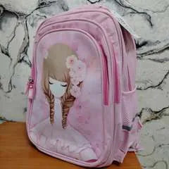 Apsis Junior School Bag for Girls – Barbie Design, Lilac & Pink