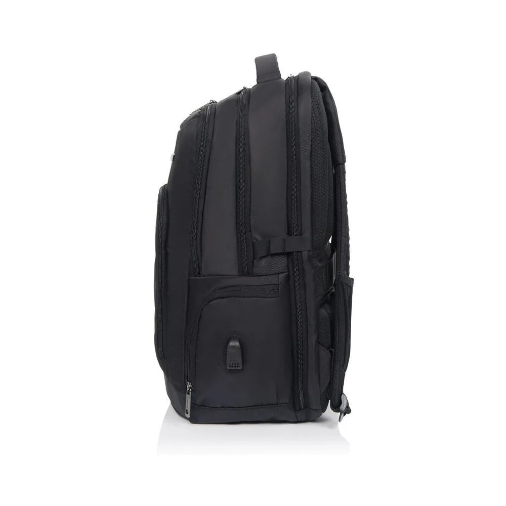 American Tourister Segno III 17″ Laptop Backpack with USB & Rain Cover – Black
