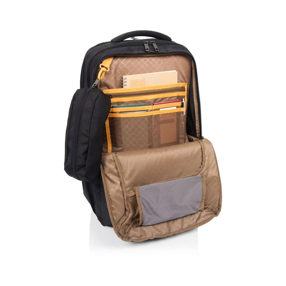 American Tourister Segno III 17″ Laptop Backpack with USB & Rain Cover – Black