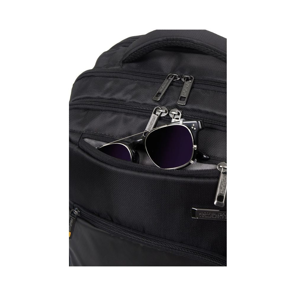 American Tourister Segno III 17″ Laptop Backpack with USB & Rain Cover – Black
