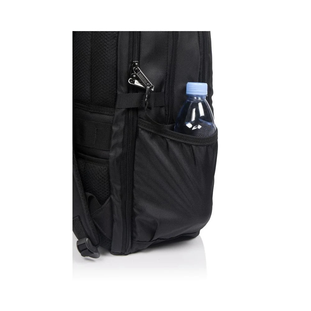 American Tourister Segno III 17″ Laptop Backpack with USB & Rain Cover – Black