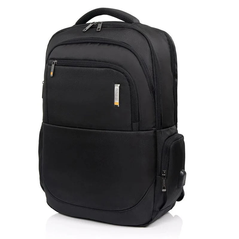 American Tourister Segno I Black 15.6″ Laptop Backpack with USB & Rain Cover