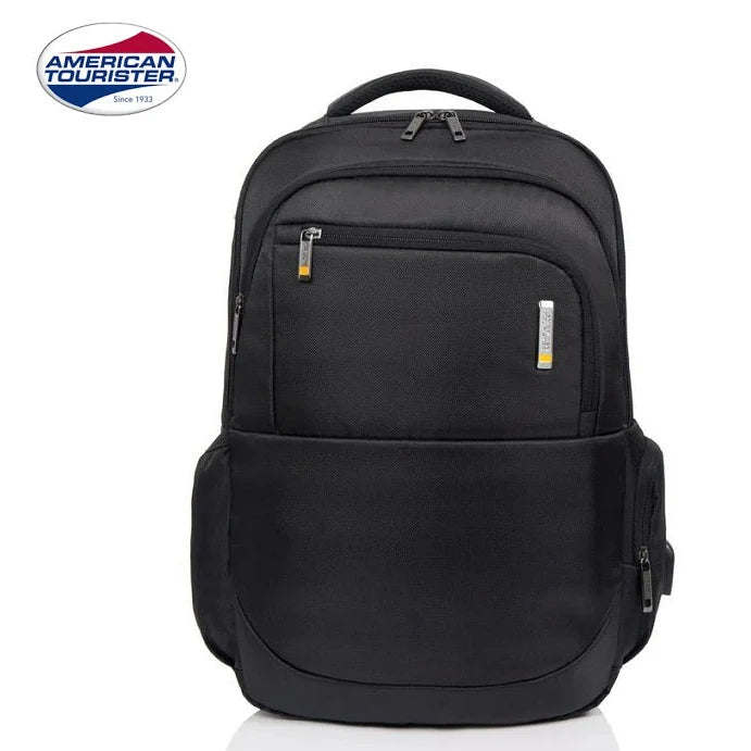 American Tourister Segno I Black 15.6″ Laptop Backpack with USB & Rain Cover