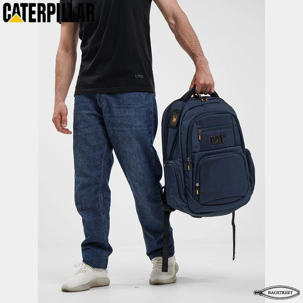 Caterpillar 15.6″ Business Travel Laptop Backpack with USB Port, AUX Cable & Rain Cover – Model 9446A#-19