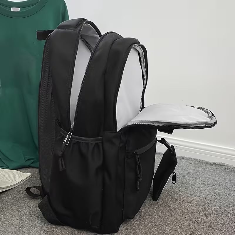 Shadow Mascot Black High School Backpack – Water Resistant Laptop Backpack for Teenagers