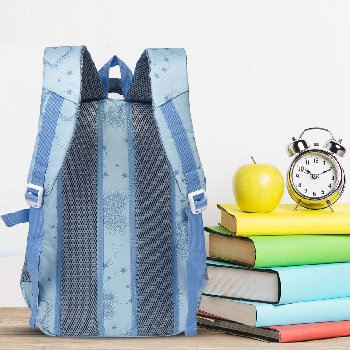 Hearts Design Blue Unisex School Backpack – Stylish, Spacious & Waterproof
