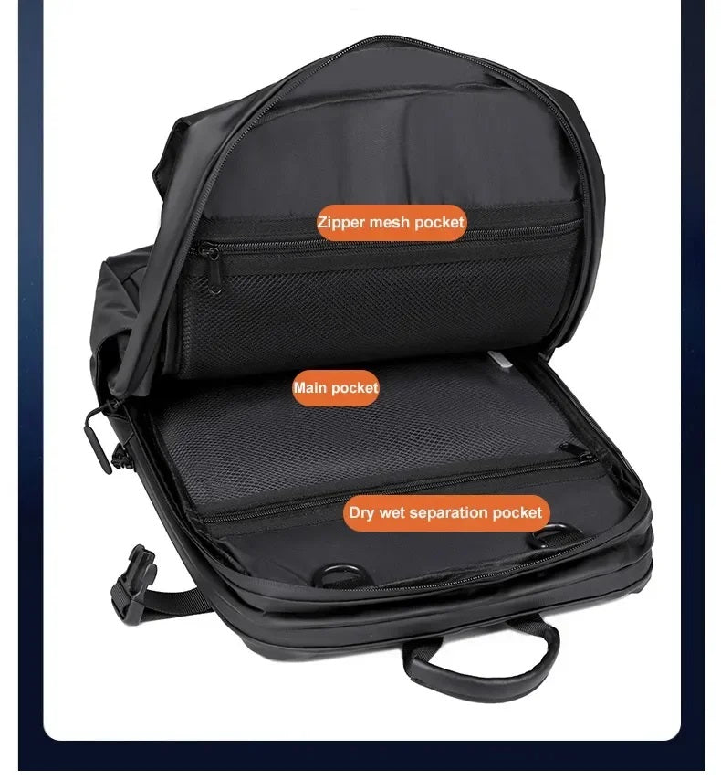Austin Multifunctional Business & Travel Laptop Backpack – Waterproof, Large Capacity, Fits 15.6" Laptop
