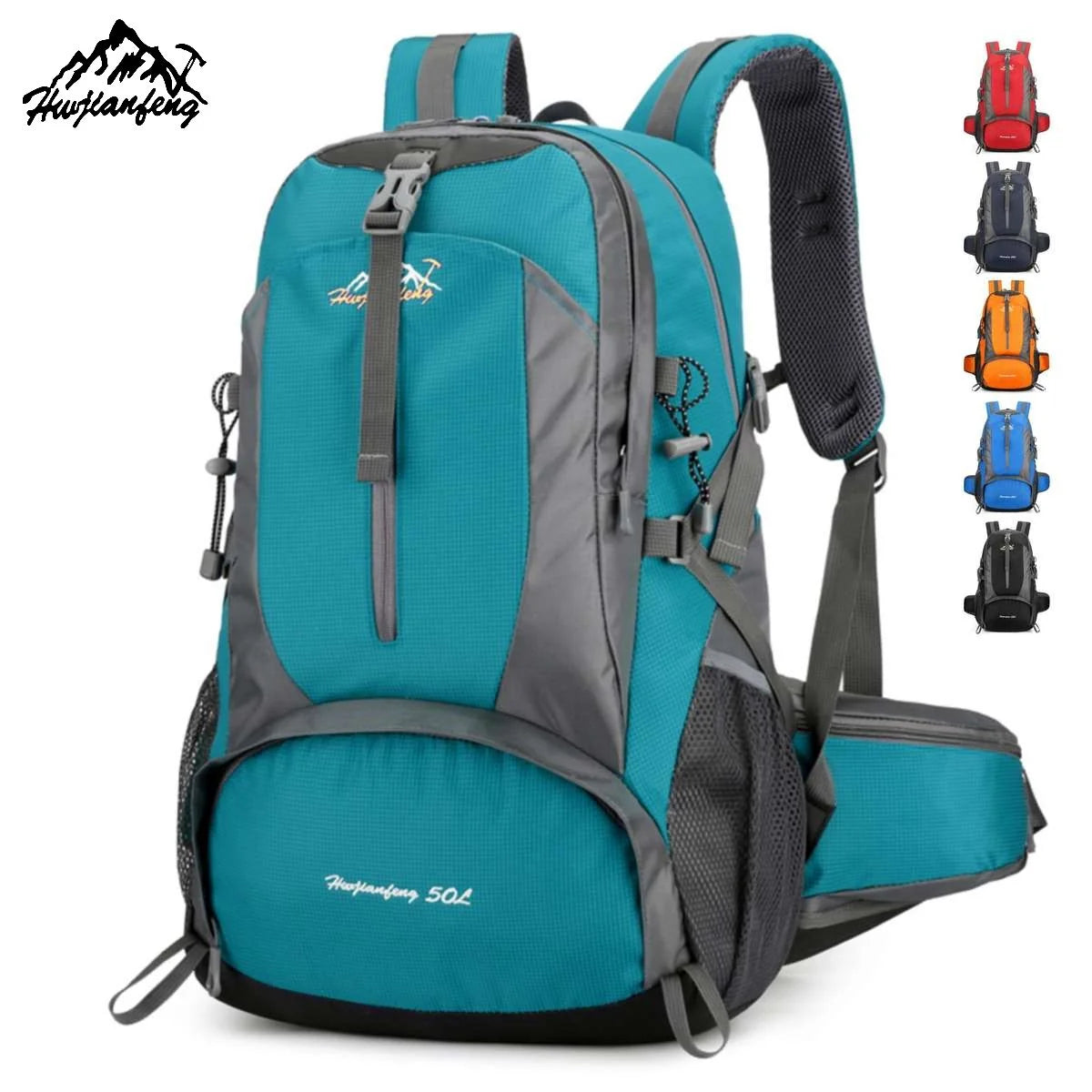 Outland 50L Waterproof Hiking & Travel Backpack – Shoe Compartment, Waist & Chest Support