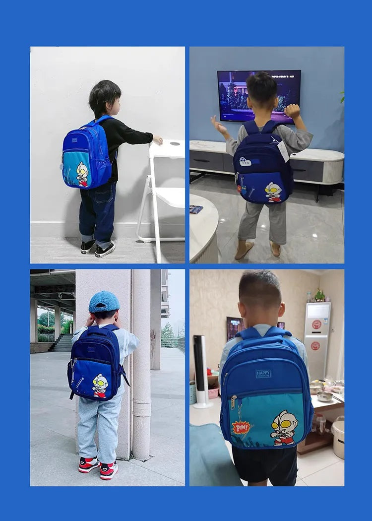 Cute Cartoon Kids School Backpack | Durable Oxford Cloth Bag for Boys