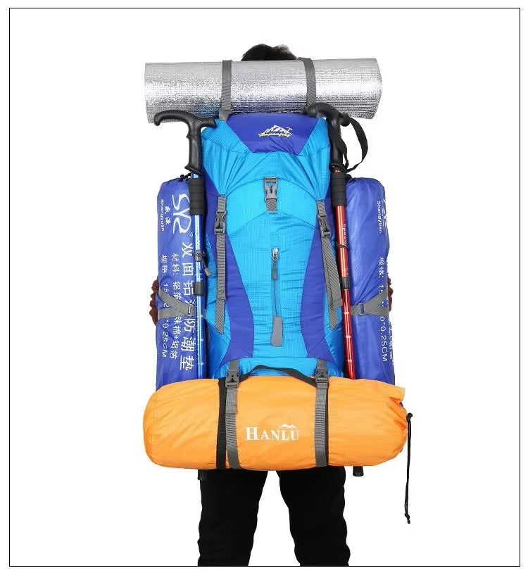 Everest 75+5L Waterproof Hiking & Camping Backpack with Rain Cover – Travel Trekking Mountaineering Rucksack