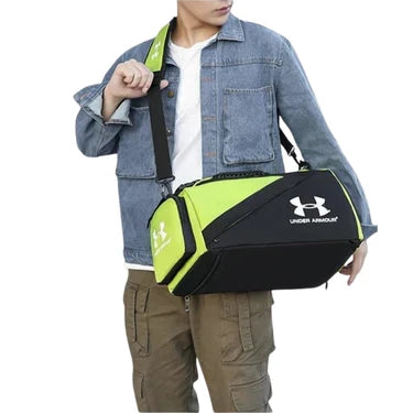 UA Storm 3-Way Travel Gym Duffle Backpack 30L – Waterproof Shoulder & Hand Carry Bag (Blue/Black)