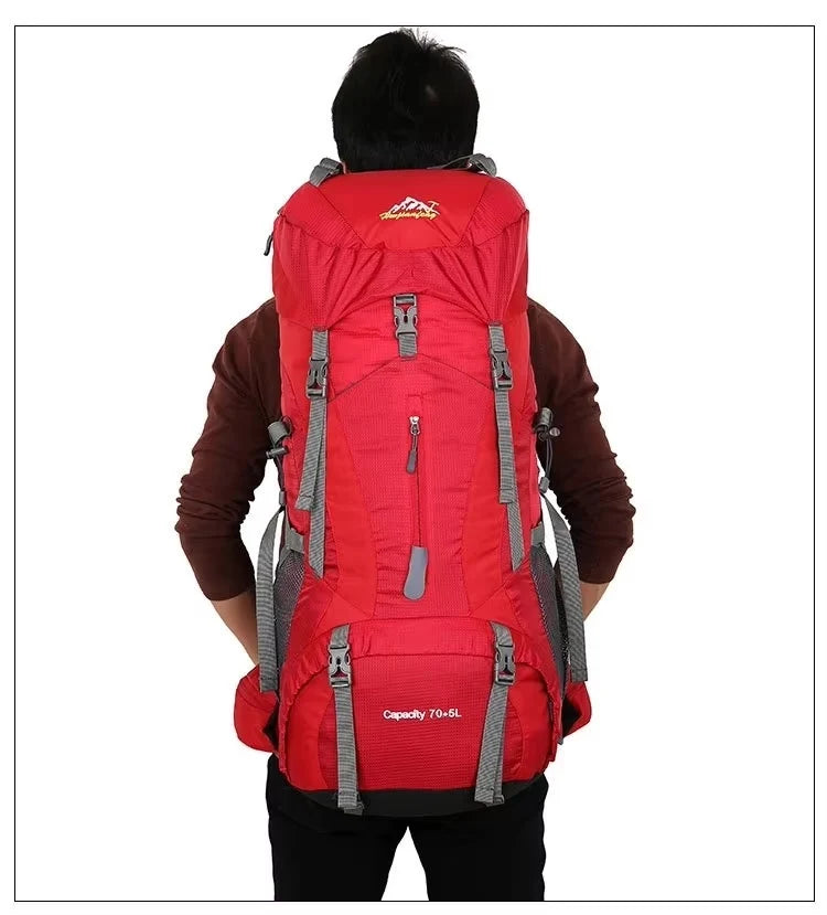 Everest 75+5L Waterproof Hiking & Camping Backpack with Rain Cover – Travel Trekking Mountaineering Rucksack