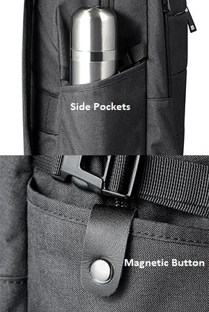 Tzowla Anti-Theft Laptop Travel Backpack – USB Charging & Headphone Port, Water-Resistant (Fits 15.6”–17.3”)
