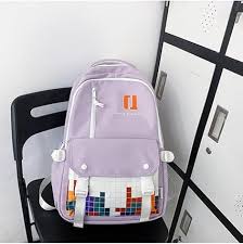 Block Design Junior & High School Large Backpack for Girls – Lightweight Waterproof School, College & University Bag with 15.6” Laptop Sleeve (Purple)
