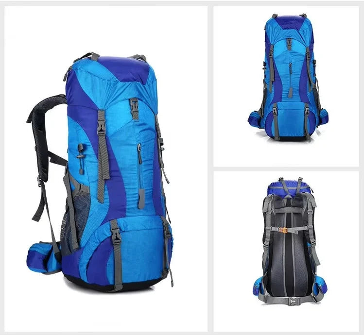 Everest 75+5L Waterproof Hiking & Camping Backpack with Rain Cover – Travel Trekking Mountaineering Rucksack