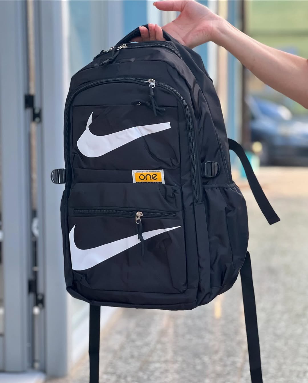 NK One School University Waterproof Backpack Black – Casual Student Backpack with Anti-Theft Pocket, Trolley Strap & Sternum Straps | Fits 15.6" Laptops