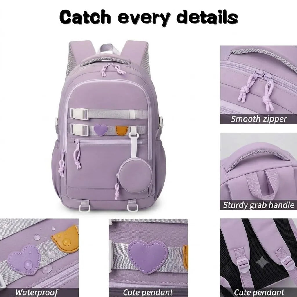 WALSON Korean Laptop Backpack for Men & Women – 16-Inch, Water-Resistant, Anti-Theft Design